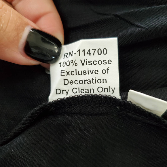 CHAN LUU Gabrielle Black Off The Shoulder Asymmetrical Dress Sz X-Small XS - Picture 8 of 8